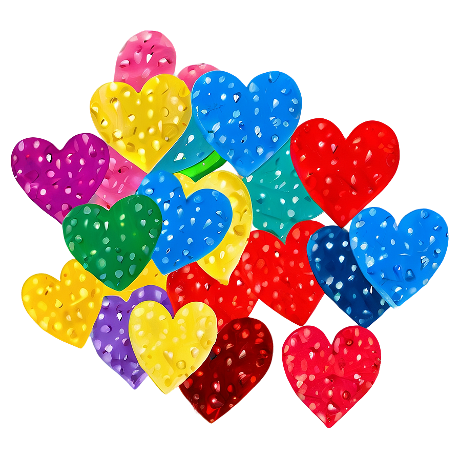 Heart Confetti Overlay Png 05252024