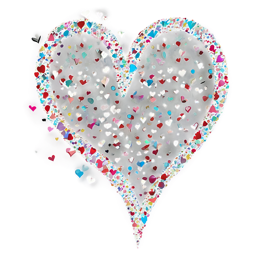 Heart Confetti Overlay Png 60