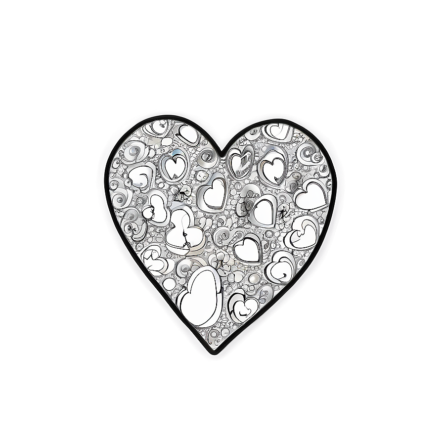 Heart Doodle For Crafts Png Xkt