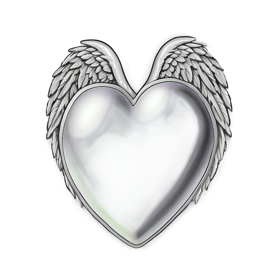 Heart Doodle With Wings Png Fwo14