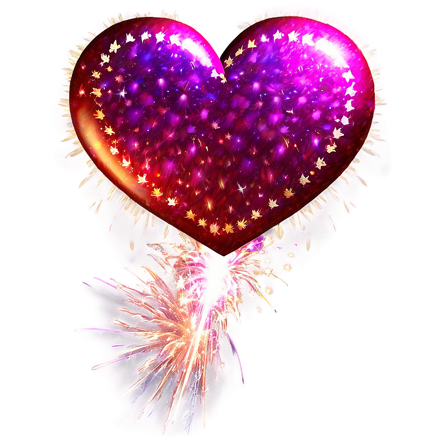 Heart Firework Overlay Png Ixf64