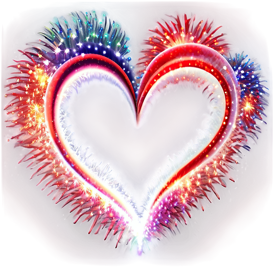 Heart Firework Overlay Png Nip87