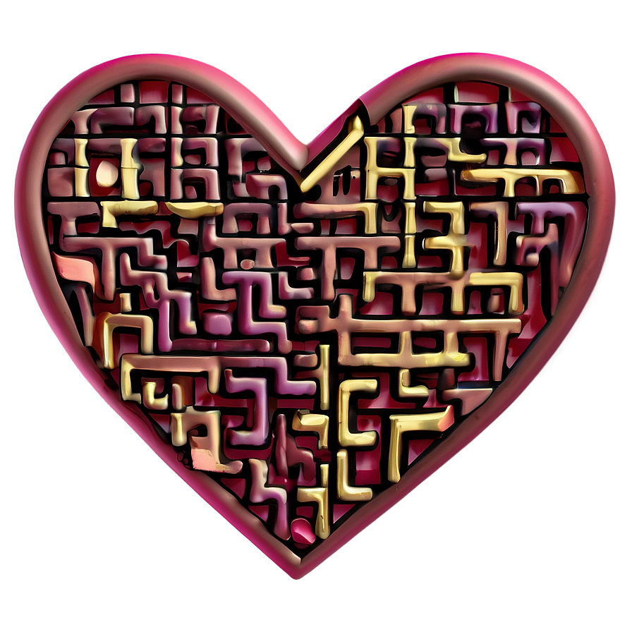 Heart Maze Puzzle Png D