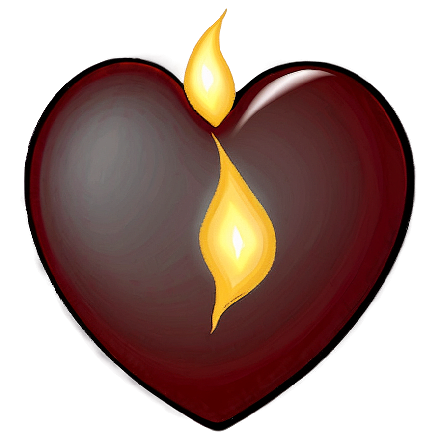 Heart On Fire Graphic Png D