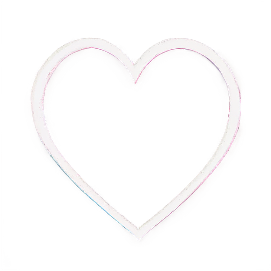 Heart Outline Sketch Png B