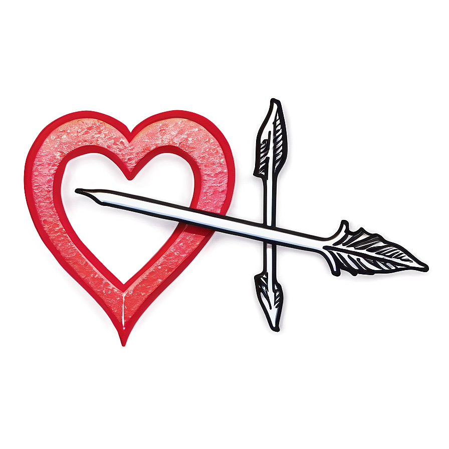 Heart Piercing Cupid Arrow Png 23