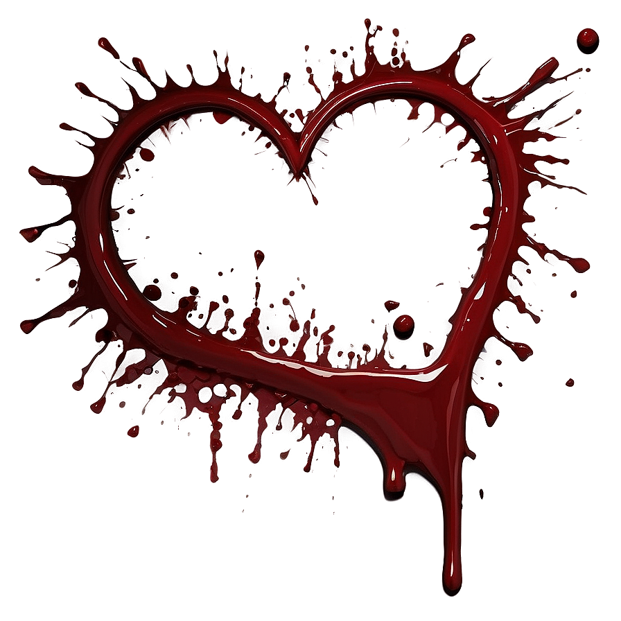 Heart's Offering: Blood Spatter Png 82