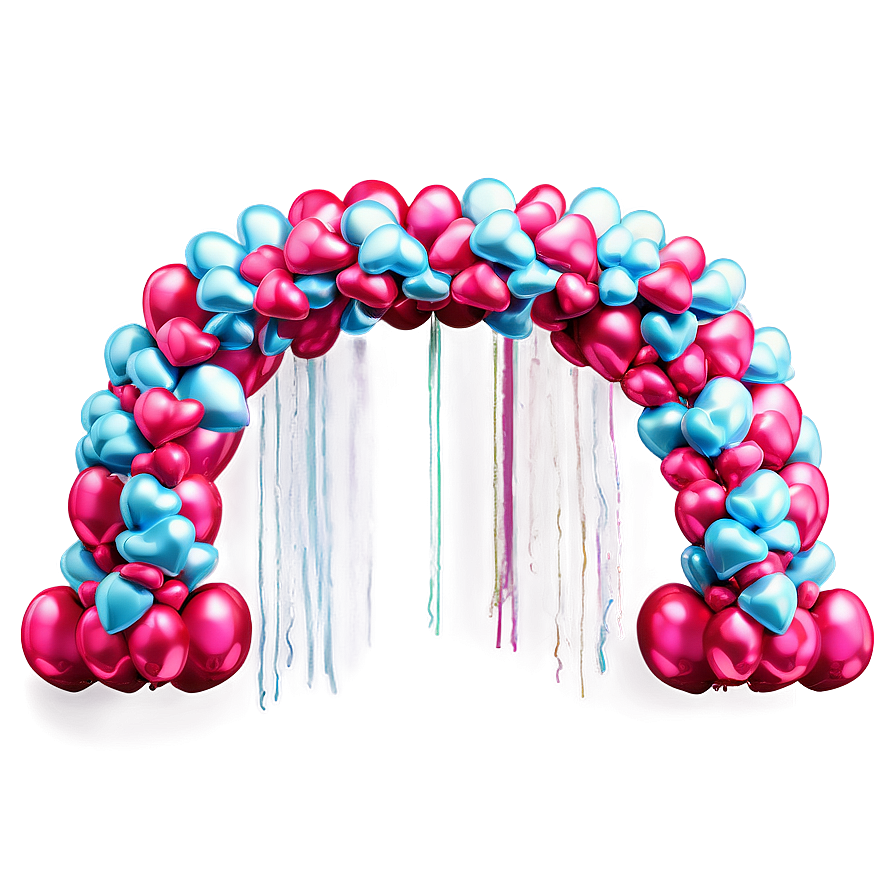 Heart-shaped Balloon Arch Png 30