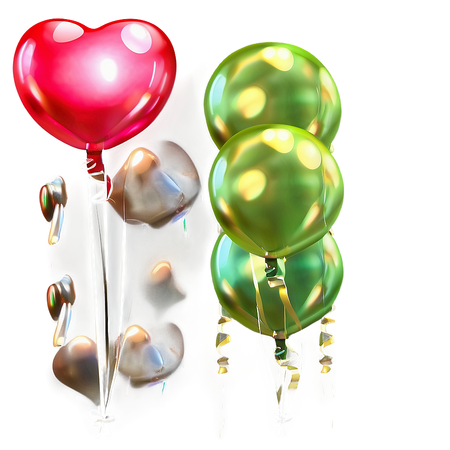 Heart Shaped Balloons Png 05042024