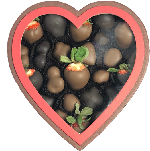 Heart Shaped Boxof Chocolate Covered Strawberries