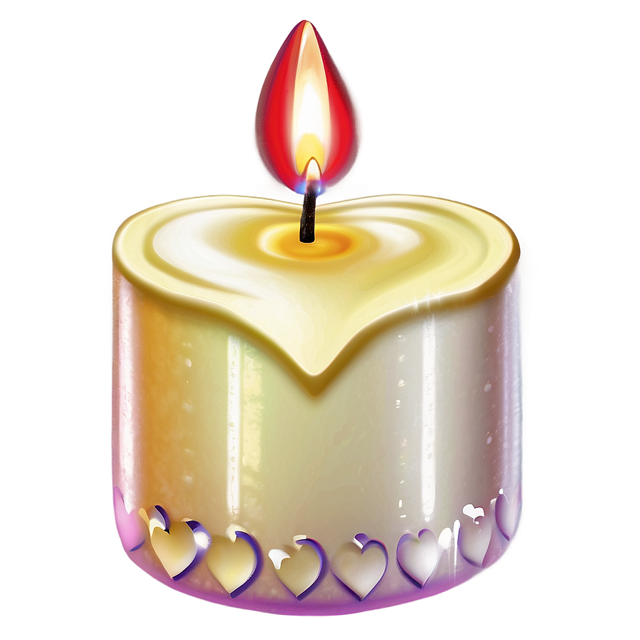 Heart Shaped Candle Png 75