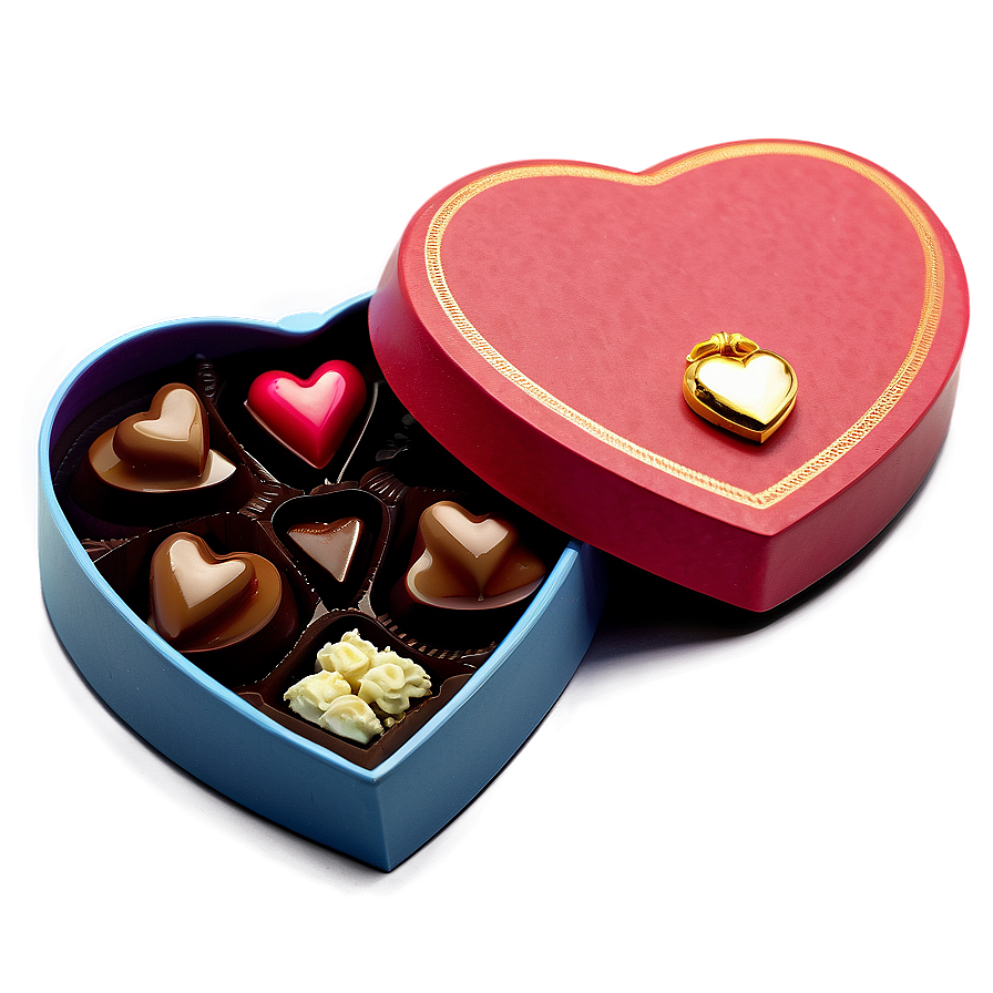 Heart-shaped Chocolate Box Png 06212024