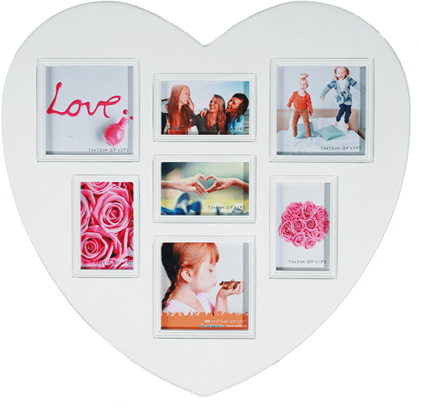 Heart Shaped Collage Photo Frame