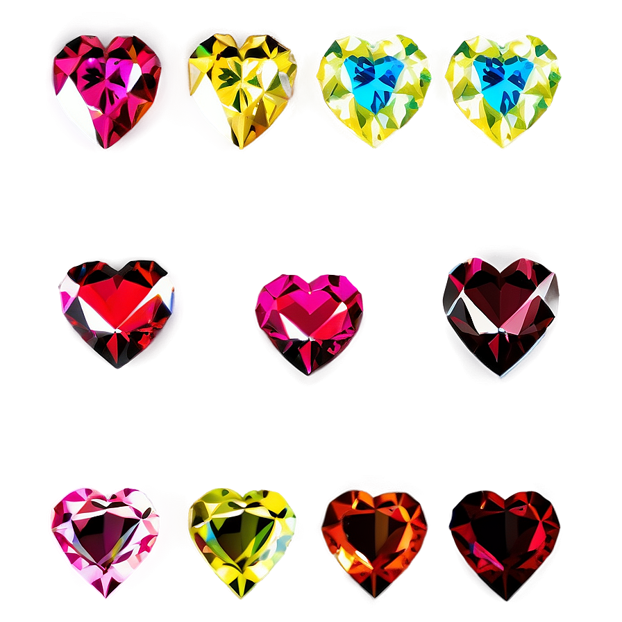 Heart Shaped Diamonds Png 05242024