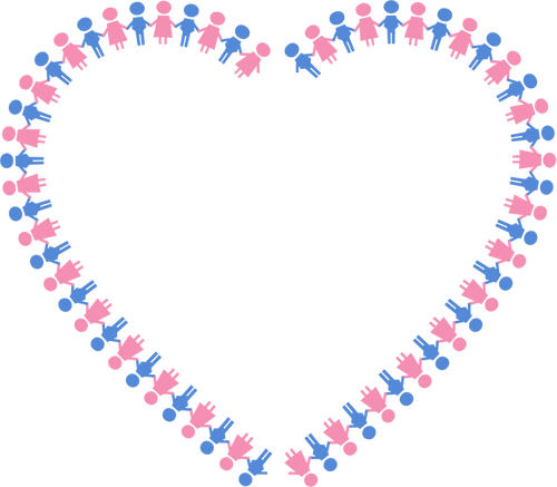 Heart Shaped People Border