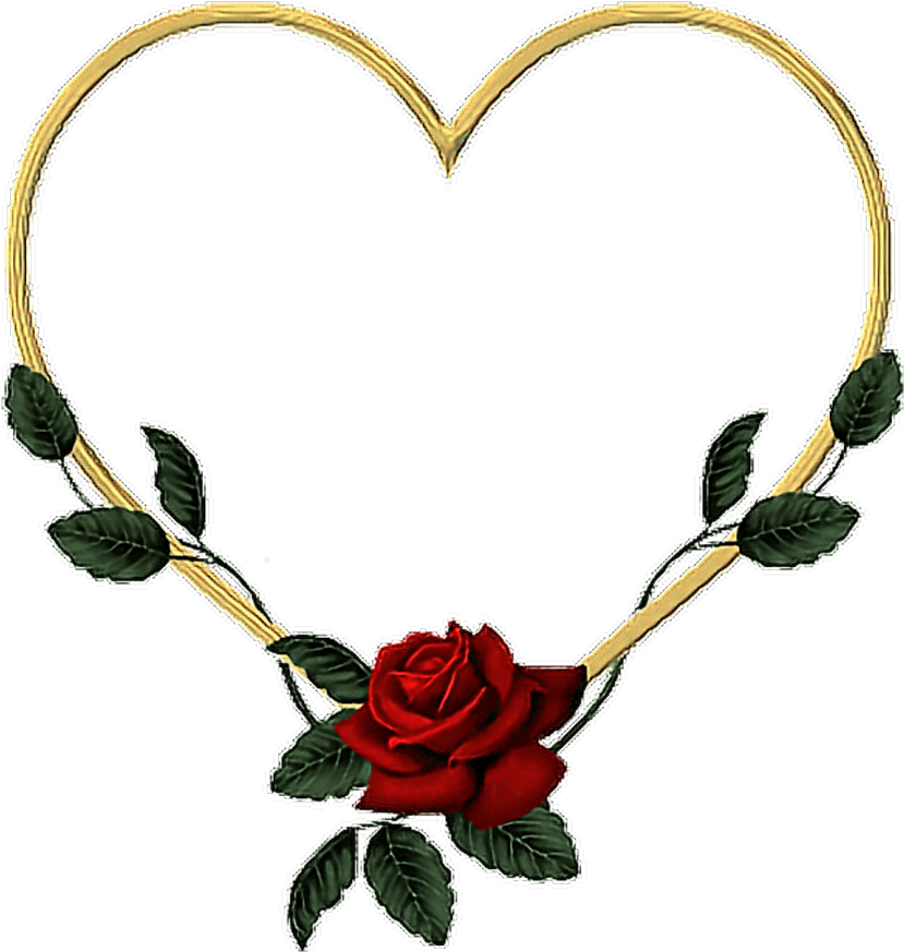 Heart Shaped Rose Frame