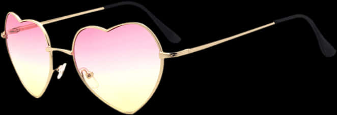 Heart Shaped Sunglasses Gradient Lens