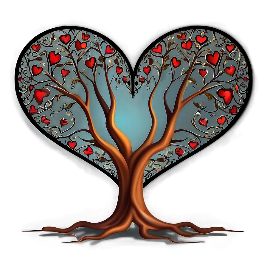 Heart Shaped Tree Drawing Png 51