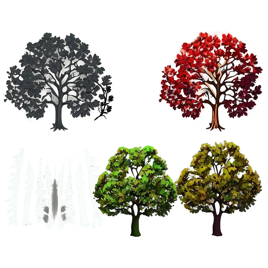 Heart Shaped Trees Png Kkr