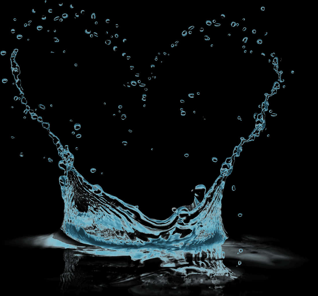 Heart Shaped Water Splash