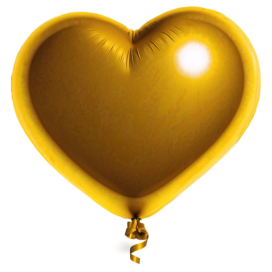 Heart Shaped Yellow Balloon Png Ywj