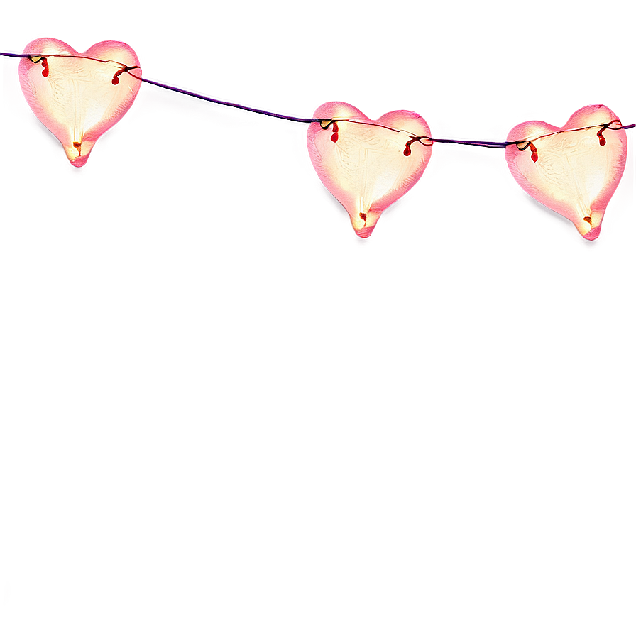 Heart String Lights Png 53