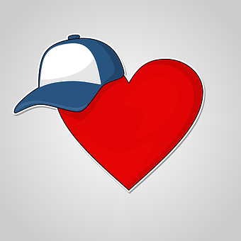 Heart Wearing Cap Graphic