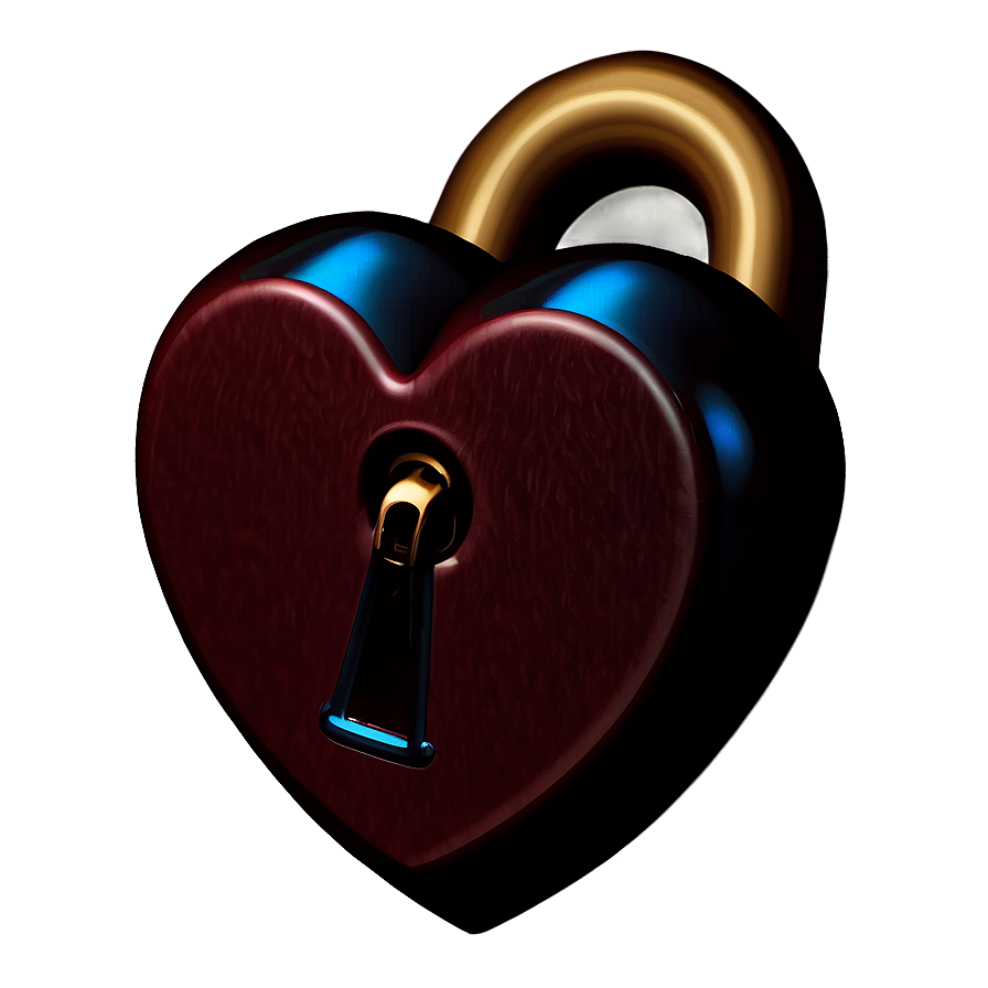 Heart With Lock Emoji Png Graphic 05042024