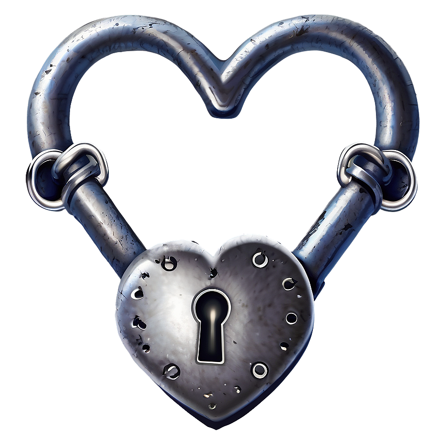 Heart With Lock Tattoo Png 68