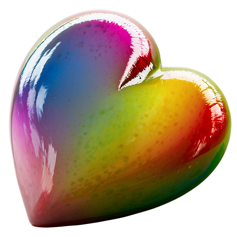 Heart With Rainbow Colors Png Fsy