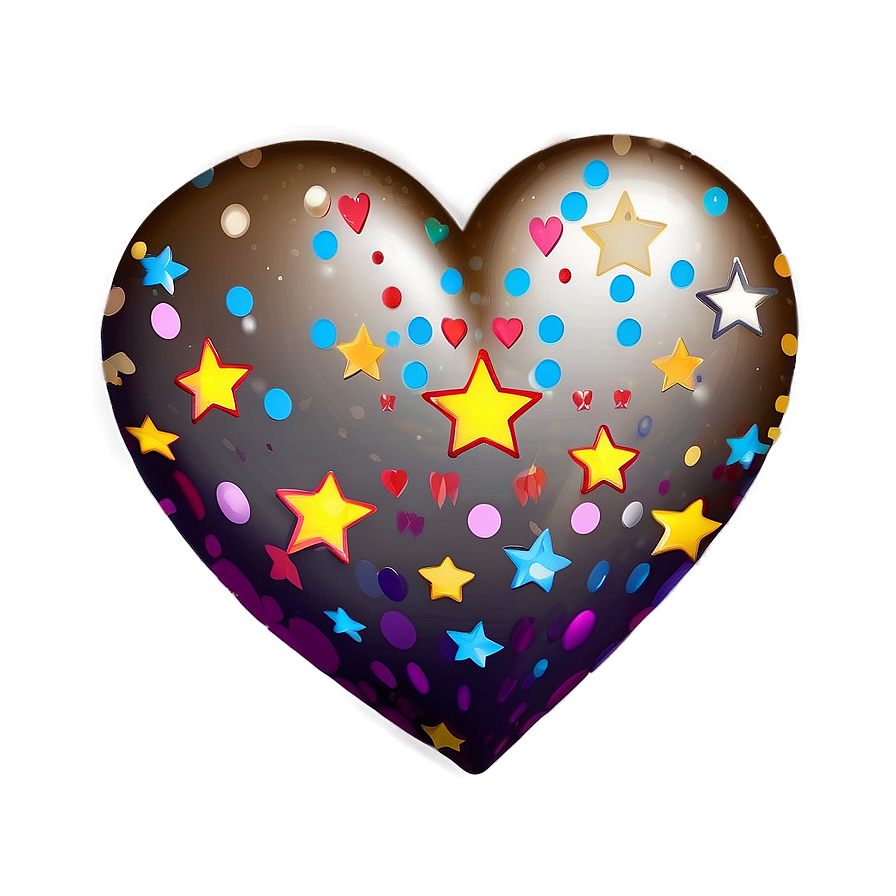 Heart With Stars Emoji Png Illustration Ekj45