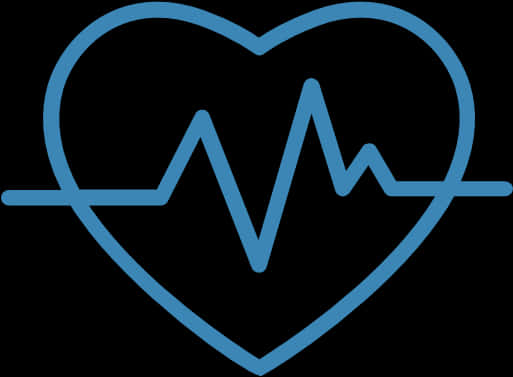 Heartbeat Icon Blue Outline