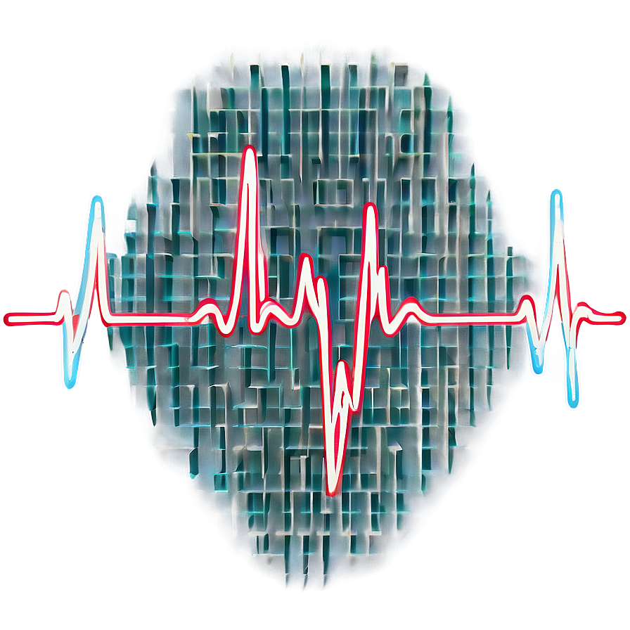 Heartbeat Line With Crosshatch Texture Png 06292024