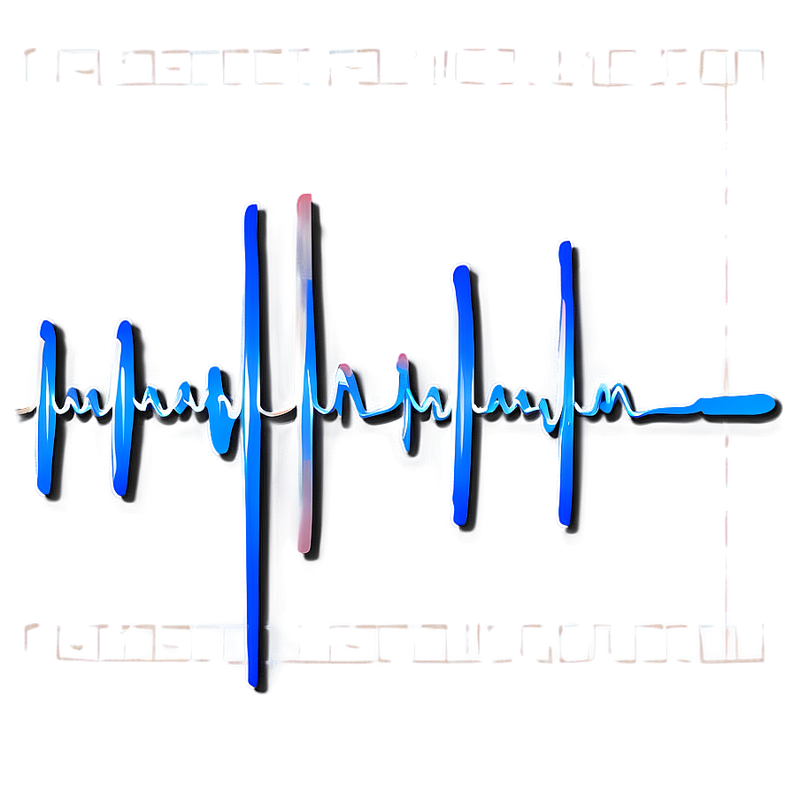 Heartbeat Line With Flare Effect Png 06292024