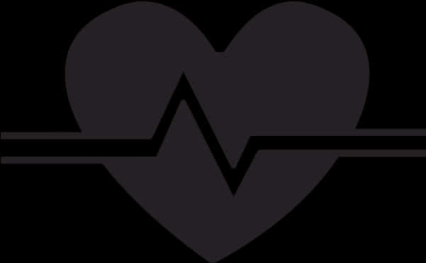 Heartbeat Symbol Black Background