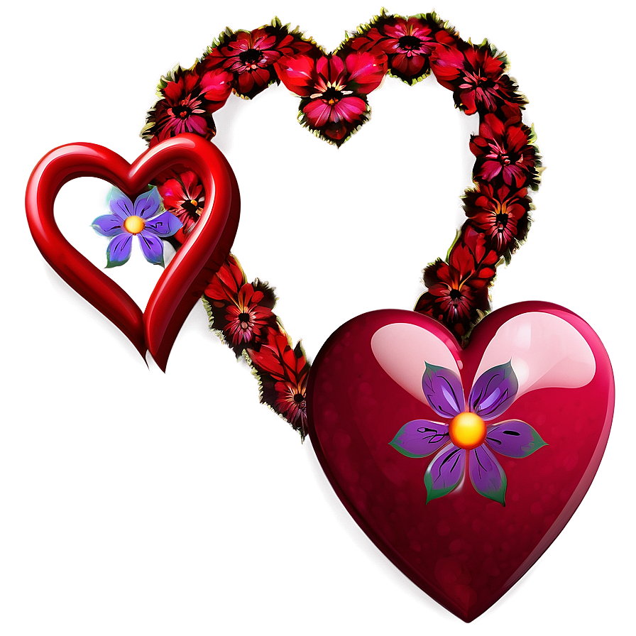 Hearts And Flowers Png 68