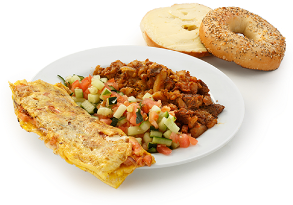 Hearty Breakfast Omelette Plate