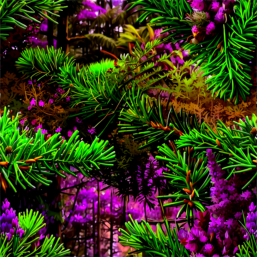 Heather And Pine Forest Png Mqe53