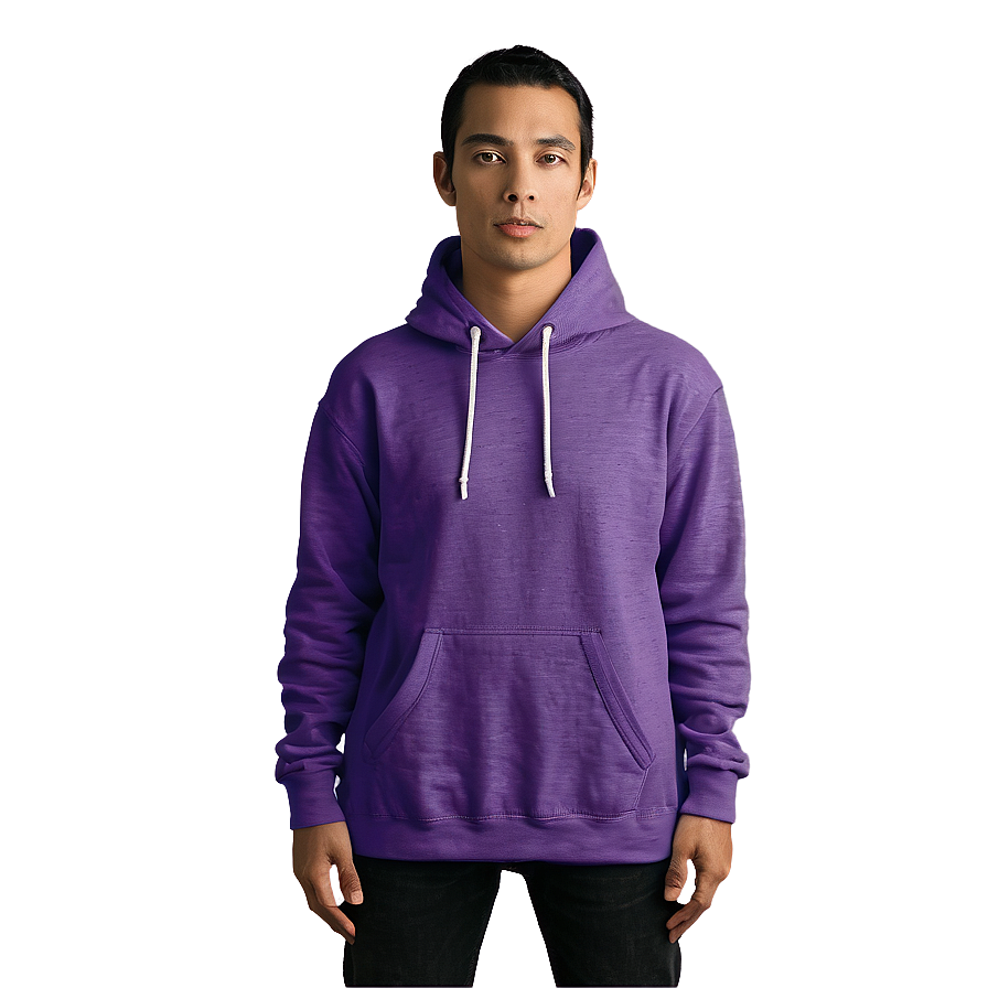 Heather Purple Hoodie Template Png 06292024