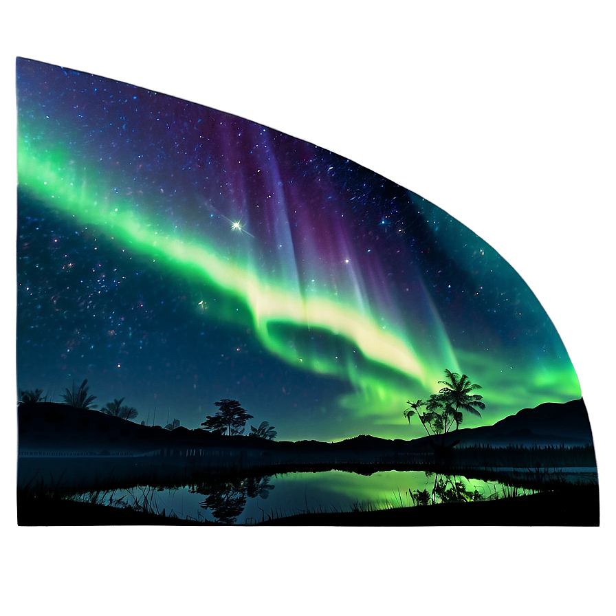 Heavenly Aurora Starry Sky Png Iyp