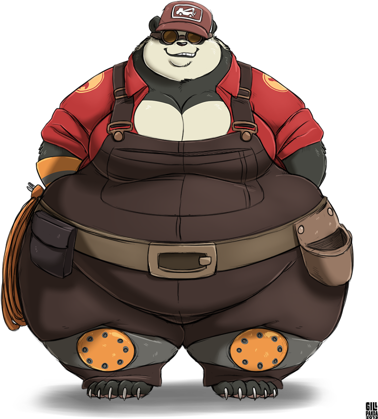 Heavy Panda Team Fortress2 Fan Art