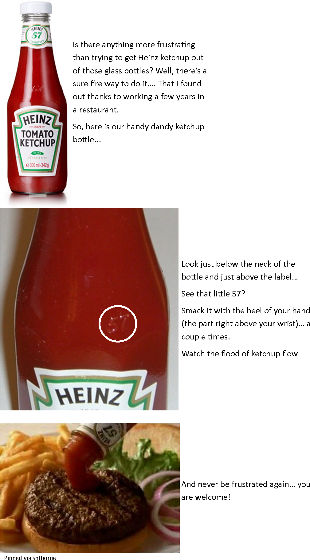 Heinz Ketchup Tipsand Bottle