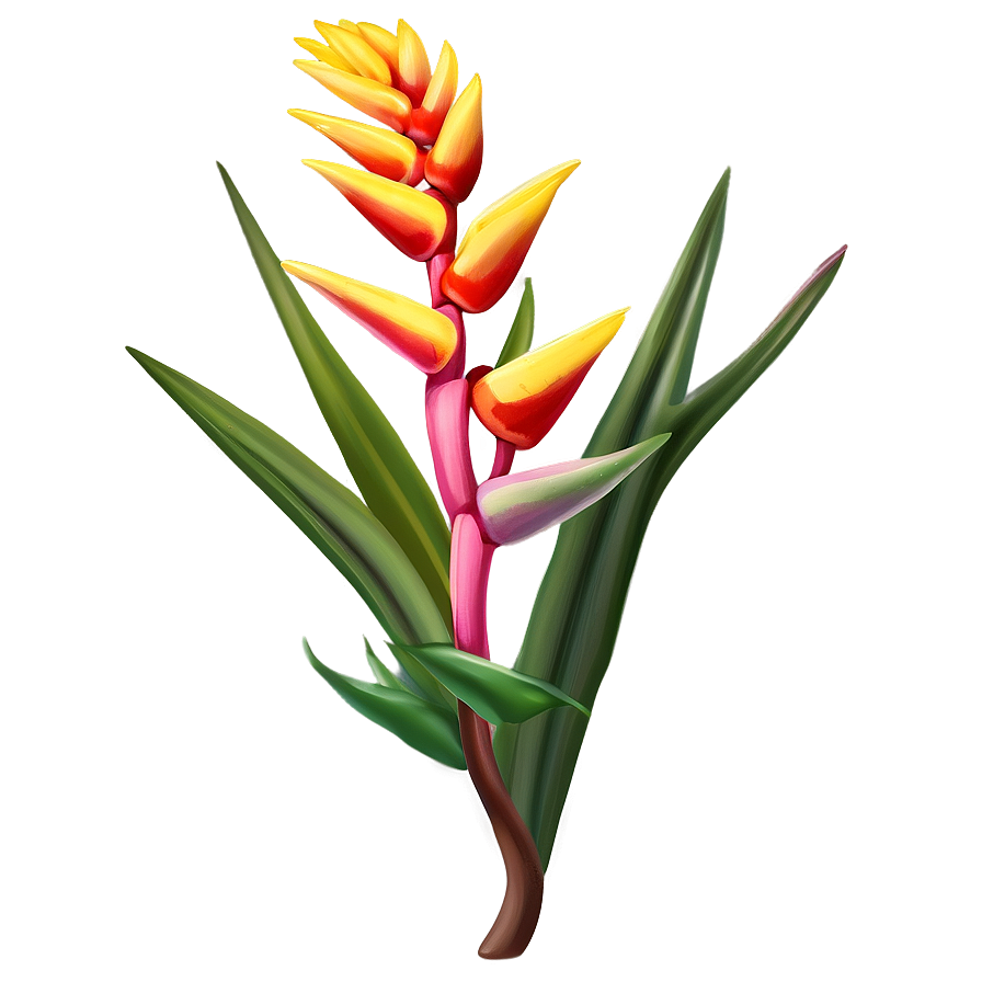 Heliconia Flower Drawing Png Cqc51