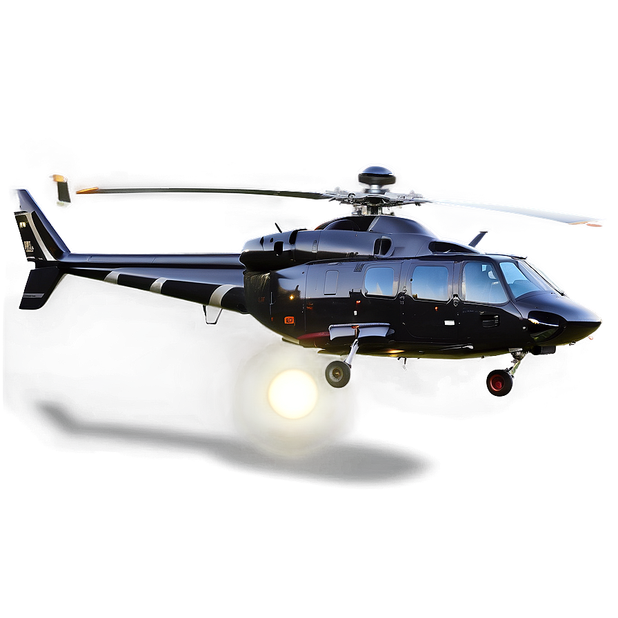 Helicopter With Spotlight Png Rpy