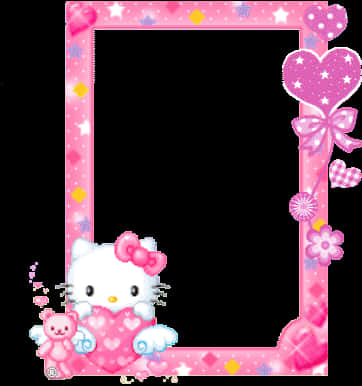 Hello Kitty Pink Heart Frame