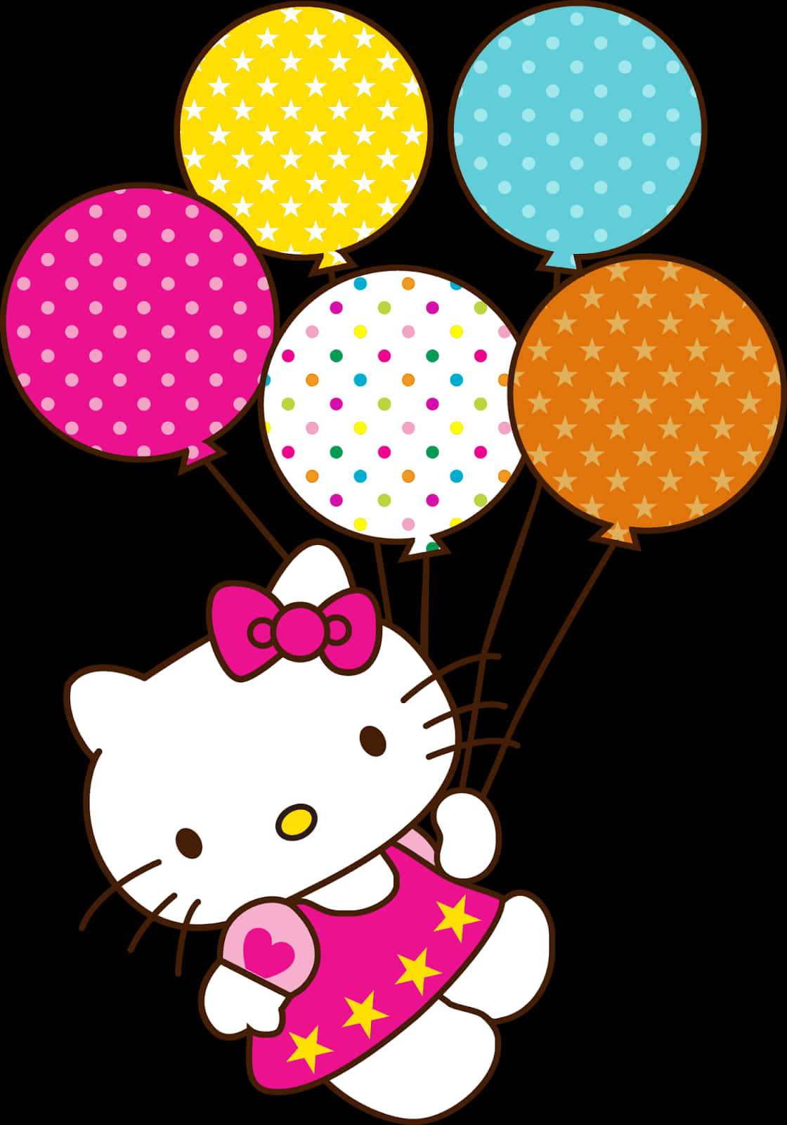 Hello Kitty With Balloons