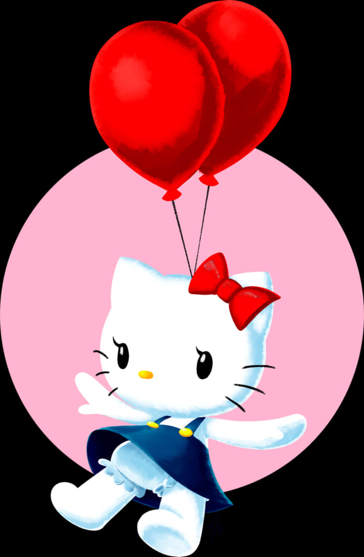 Hello Kitty With Balloons
