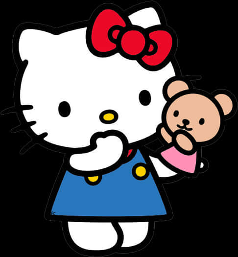 Hello Kitty With Teddy Bear