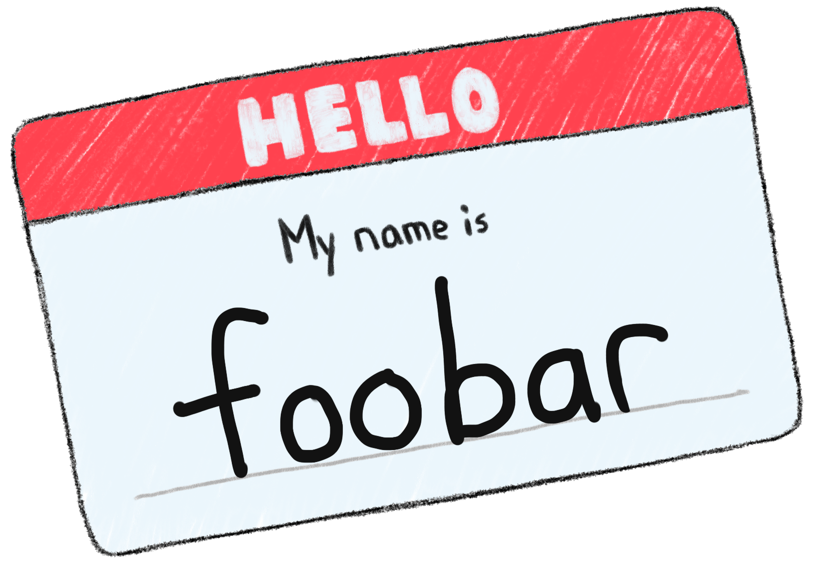 Hello My Name Is Foobar Name Tag