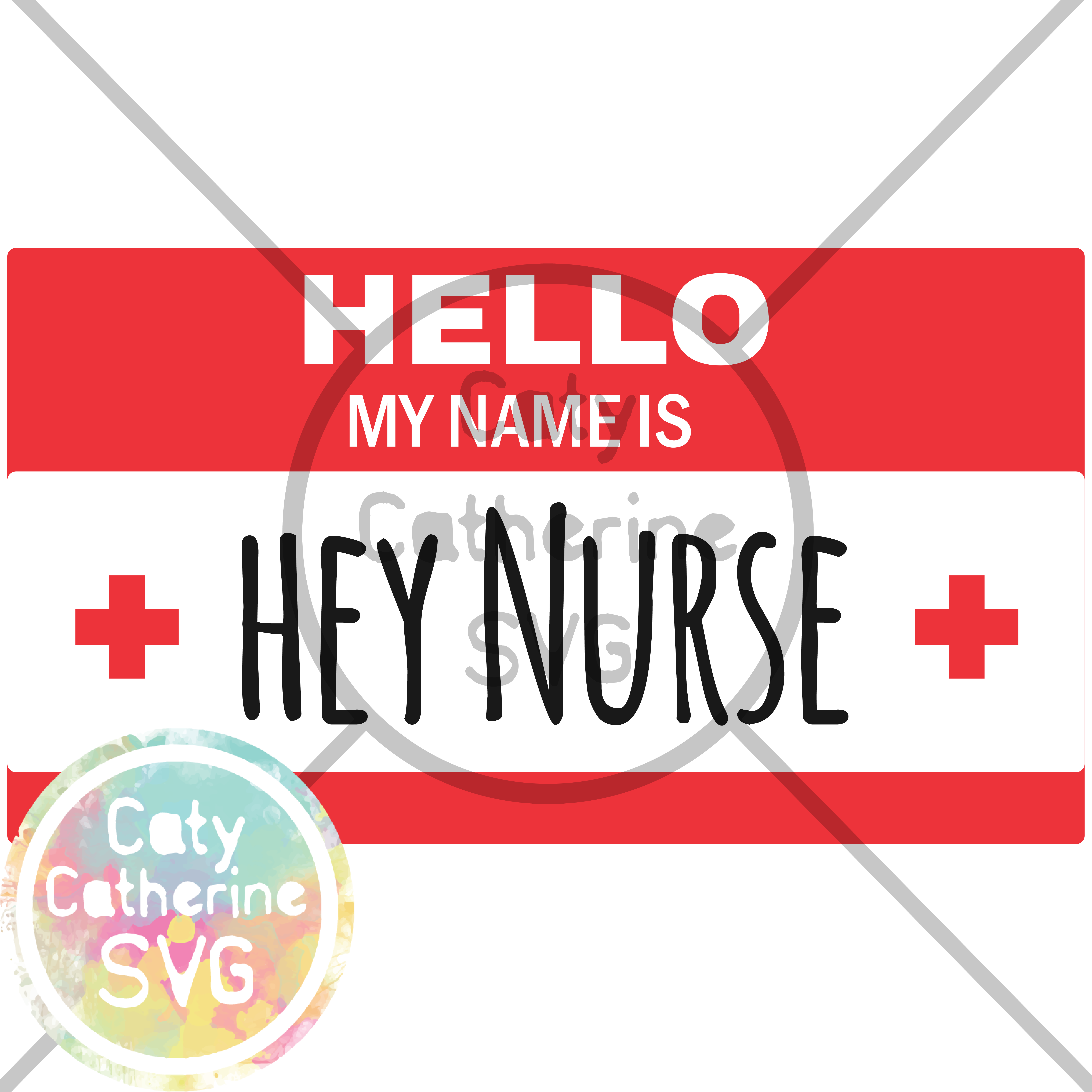 Hello My Name Is Nurse Tag